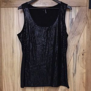 Women’s Black Sequined Tank Top - Size 1